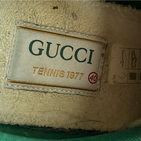 Gucci Tennis 1977 GG Apple Print Trainer Sneakers Size 10 / IT 40 - Picture 5 of 12
